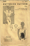 1930s Vintage Butterick Sewing Pattern 5669 Stunning Misses Blouse Size 32 Bust - Vintage4me2