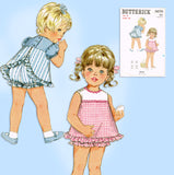 1960s Vintage Butterick Sewing Pattern 5670 Baby Girls Bloomer Dress Sz 2