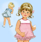 1960s Vintage Butterick Sewing Pattern 5670 Baby Girls Bloomer Dress Sz 2