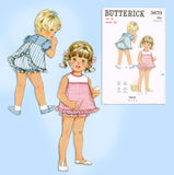 1960s Vintage Butterick Sewing Pattern 5670 Baby Girls Bloomer Dress Sz 2