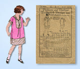 1920s Vintage Butterick Sewing Pattern 5693 Little Girls Flapper Dress Size 7