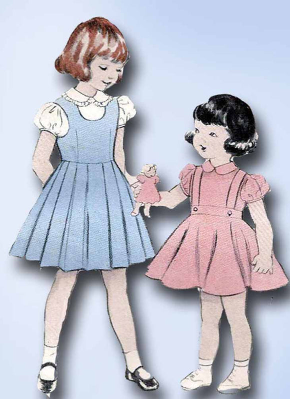 1950s Vintage Butterick Sewing Pattern 5750 Uncut Girls Skirt or Jumper Size 10