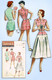 1950s Vintage Butterick Sewing Pattern 5766 Uncut Misses Play Suit & Skirt 32 B