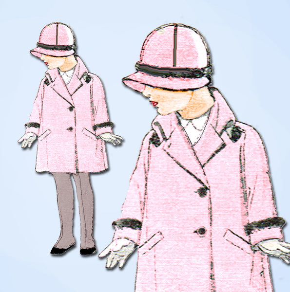 1920s Vintage Butterick Sewing Pattern 5847 Toddler Girls Flapper Coat Size 6 - Vintage4me2