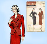 Butterick 5897: 1950s Uncut Misses Slender Suit Size 32 B Vintage Sewing Pattern