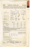 Butterick 5897: 1950s Uncut Misses Slender Suit Size 32 B Vintage Sewing Pattern