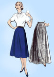 1950s Vintage Butterick Sewing Pattern 6003 Easy Uncut Floor Length Skirt Sz 30 W