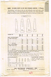 1950s Vintage Butterick Sewing Pattern 6003 Easy Uncut Floor Length Skirt Sz 30 W