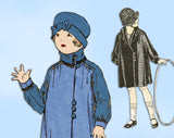 Butterick 6003: 1920s Toddler Girls Shirred Coat Size 6 Vintage Sewing Pattern