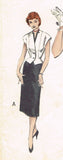 Butterick 6091: 1950s Misses Halter Dress & Jacket Sz 32B Vintage Sewing Pattern