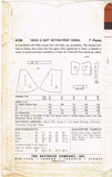 1950s Original Vintage Butterick Pattern 6106 Easy Uncut Misses Dress Sz 34 Bust