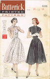 1950s Original Vintage Butterick Pattern 6106 Easy Uncut Misses Dress Sz 34 Bust