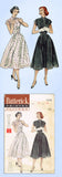 1950s Original Vintage Butterick Pattern 6106 Easy Uncut Misses Dress Sz 34 Bust