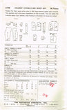 1950s Vintage Butterick Sewing Pattern 6198 Toddler Boys Overalls & Jacket Sz 4