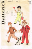 1950s Vintage Butterick Sewing Pattern 6198 Toddler Boys Overalls & Jacket Sz 4