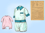 1910s Rare Vintage Butterick Sewing Pattern 6201 Edwardian Baby Romper Size 1 - Vintage4me2