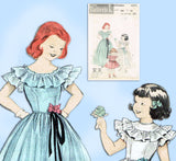 Butterick 6202: 1950s Uncut Little Girls Formal Gown Sz10 Vintage Sewing Pattern - Vintage4me2