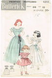 Butterick 6202: 1950s Uncut Little Girls Formal Gown Sz10 Vintage Sewing Pattern - Vintage4me2