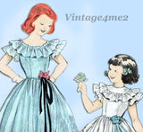 Butterick 6202: 1950s Uncut Little Girls Formal Gown Sz10 Vintage Sewing Pattern - Vintage4me2