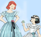 Butterick 6202: 1950s Uncut Little Girls Formal Gown Sz10 Vintage Sewing Pattern - Vintage4me2