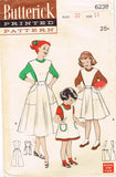 1950s Vintage Butterick Sewing Pattern 6238 Uncut Girls School Cooking Apron 32B