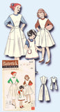 1950s Vintage Butterick Sewing Pattern 6238 Uncut Girls School Cooking Apron 32B