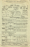 1930s Original Vintage Butterick Pattern 6262 Baby Girls Dress Sunsuit & Hat Sz2