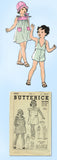 1930s Original Vintage Butterick Pattern 6262 Baby Girls Dress Sunsuit & Hat Sz2