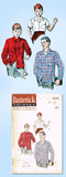 1950s Vintage Butterick Sewing Pattern 6278 FF Young Man's Shirt Jacket Size 14 - Vintage4me2