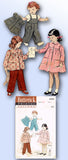 1950s Vintage Butterick Sewing Pattern 6282 Baby Girls Smock & Overalls Size 1