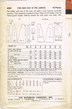1950s Original Vintage Butterick Pattern 6285 Uncut Misses Swagger Coat Sz 34 B