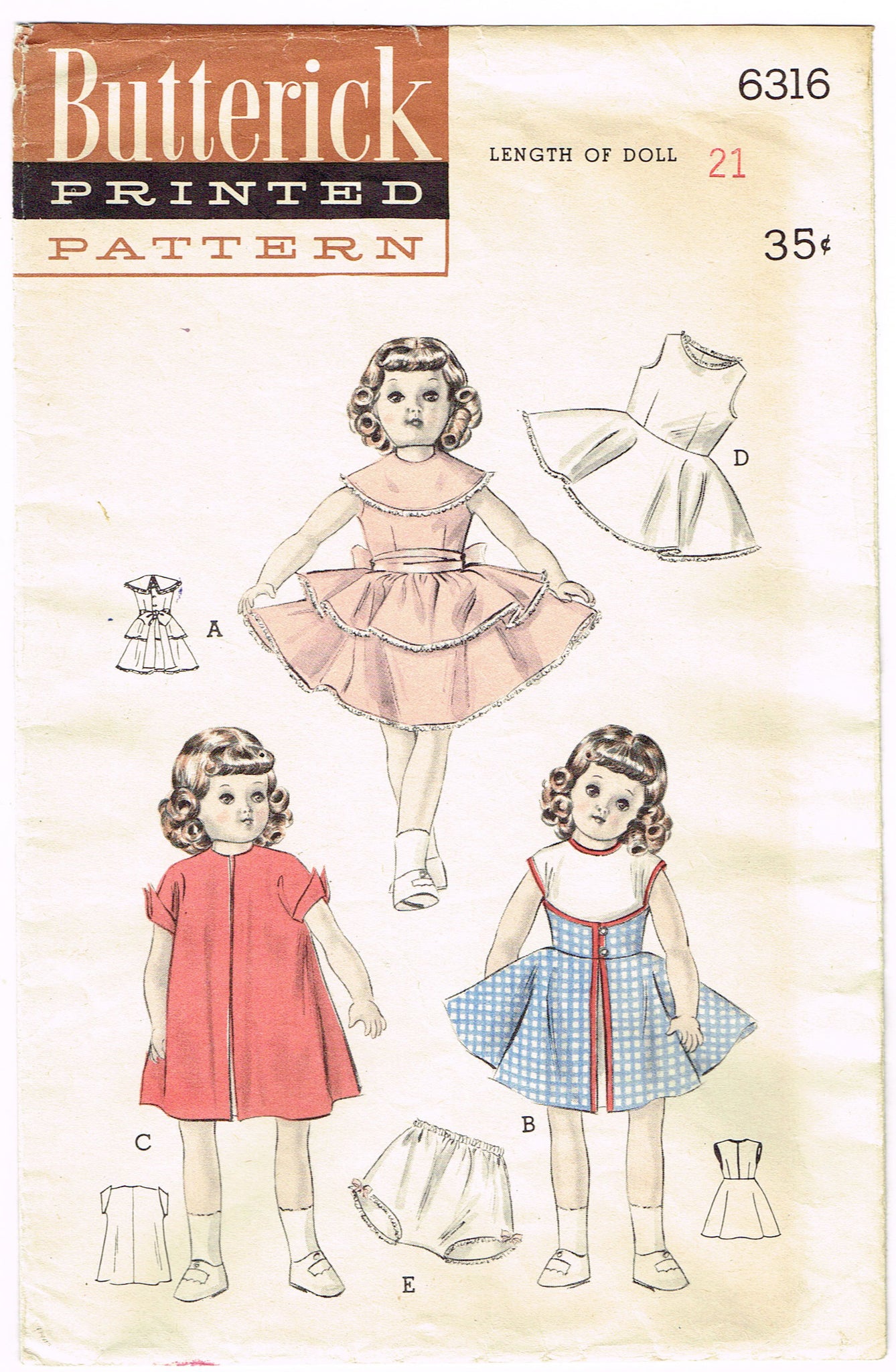 Butterick Sewing Pattern 5589 18 Doll Clothes