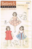 Butterick 6316: 1950s Rare 21 Inch Doll Clothes w Walkaway Dress Vintage Sewing Pattern