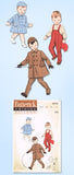 1950s Vintage Butterick Sewing Pattern 6324 Toddler Boys Coat & Cap Size 4 23 B