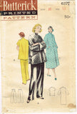 Butterick 6377: 1950s Misses Pajamas & Robe Size 36 Bust Vintage Sewing Pattern