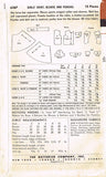 1950s Vintage Butterick Sewing Pattern 6387 Little Girls Skirt and Blouse Sz 10
