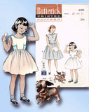 1950s Vintage Butterick Sewing Pattern 6391 Easy Little Girls Dress Size 10 28B