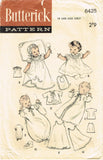 1950s VTG Butterick Sewing Pattern 6425 Uncut Embriodered Infant Layette Set - Vintage4me2