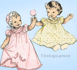 1950s VTG Butterick Sewing Pattern 6425 Uncut Embriodered Infant Layette Set - Vintage4me2
