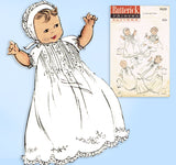 1950s Vintage Butterick Sewing Pattern 6426 Baby Layette w Christening Dress