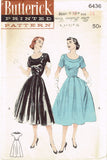 1950s Vintage Butterick Sewing Pattern 6436 Uncut Misses Dress Size 14 32 Bust
