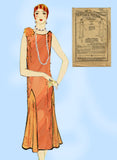 Butterick 6461: 1920s FF Flapper Evening Dress Sz 38 Bust Vintage Sewing Pattern
