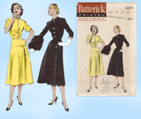 Butterick 6470: 1950s Stunning Misses Street Dress Sz 30B Vintage Sewing Pattern