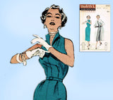 Butterick 6529: 1950s Uncut Misses Dress & Coat Sz 30 B Vintage Sewing Pattern