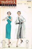 Butterick 6529: 1950s Uncut Misses Dress & Coat Sz 30 B Vintage Sewing Pattern