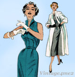 Butterick 6529: 1950s Uncut Misses Dress & Coat Sz 30 B Vintage Sewing Pattern