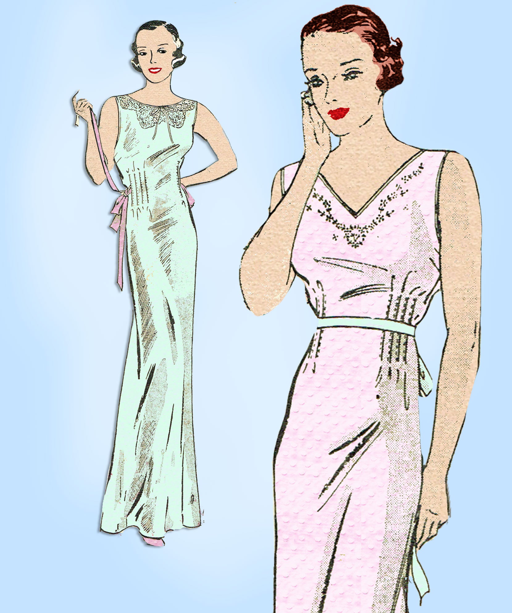 Butterick 6535: 1930s Misses Embroidered Nightgown 36B Vintage Pattern –  Vintage4me2