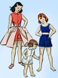 1950s Vintage Butterick Sewing Pattern 6553 Toddler Girls Play Clothes Size 6