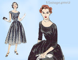 1950s Vintage Butterick Sewing Pattern 6578 Uncut Misses Cocktail Dress Size 34B