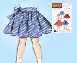1950s Vintage Butterick Sewing Pattern 6604 Toddler Girls Circle Skirt Sz 6 - Vintage4me2
